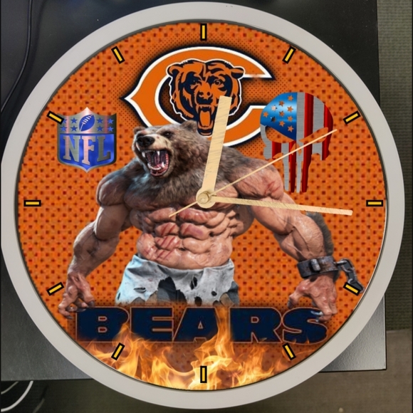 Chicago Bears led wall clock - Picture 4 of 4